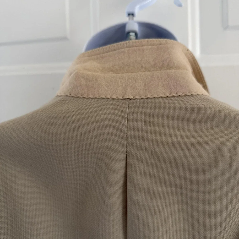 Vintage Palm Beach Blazer Mens Large Beige Wool Gold Button Classic USA 90s